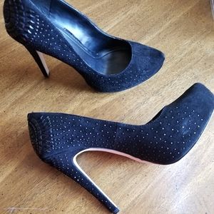 BCBG Generation Prism Suede Platform Heels